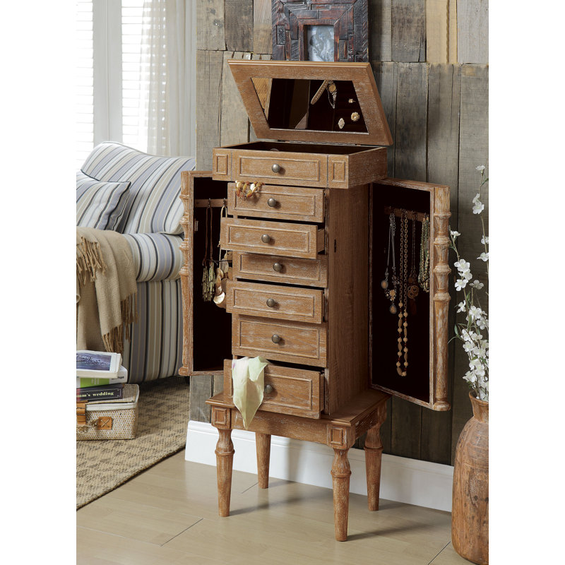 World Menagerie Downridge Free Standing Jewelry Armoire With