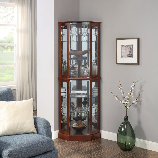 Glass Door Corner Cabinet Wayfair