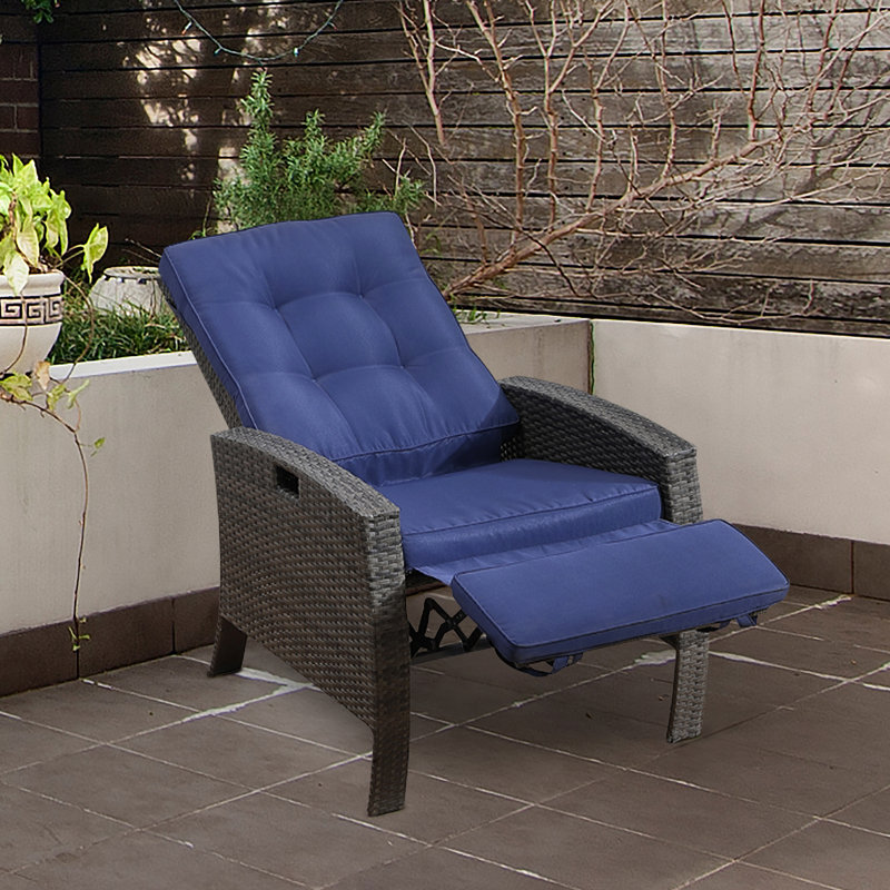 Azareth Recliner Patio Chair with Cushions