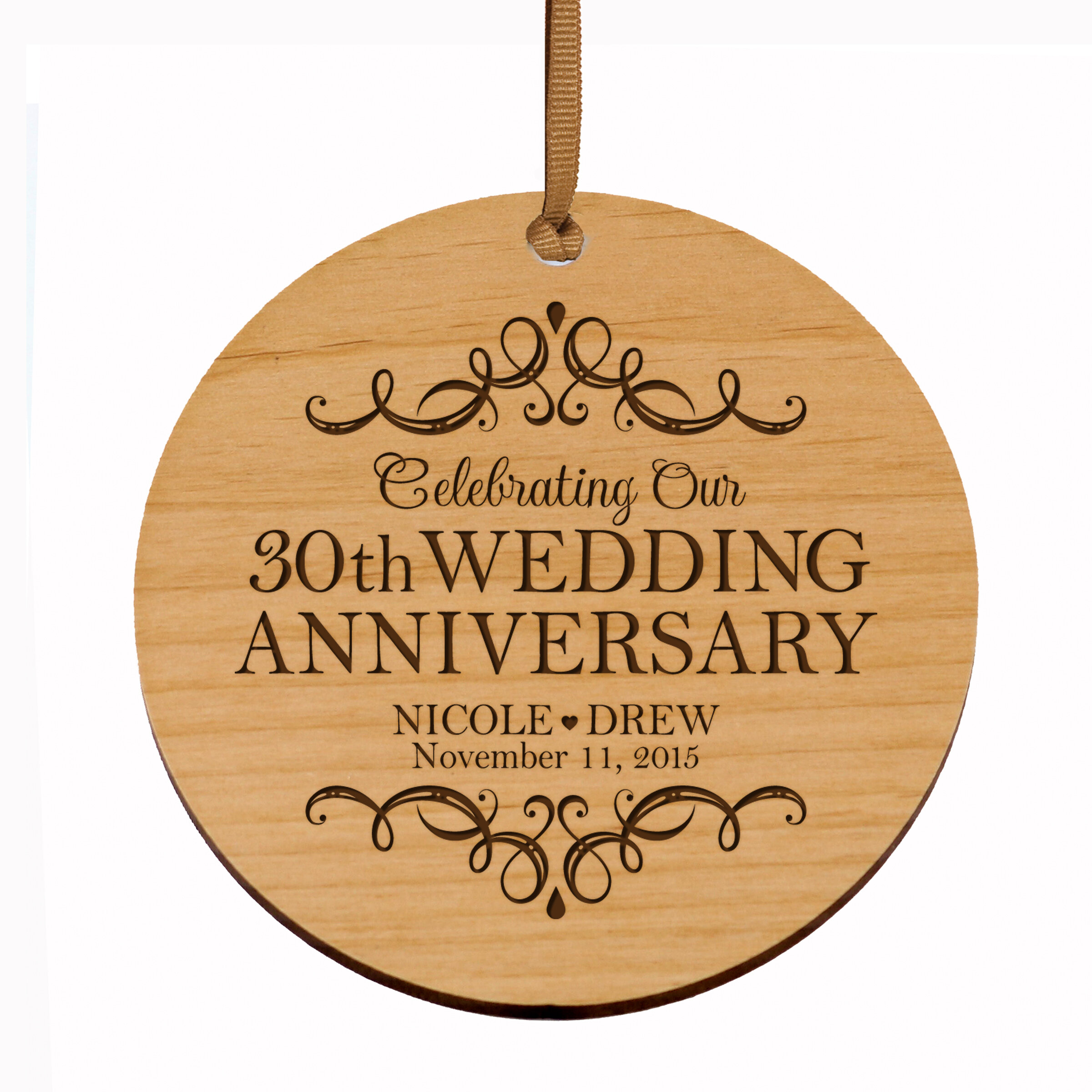 25th wedding anniversary ornament