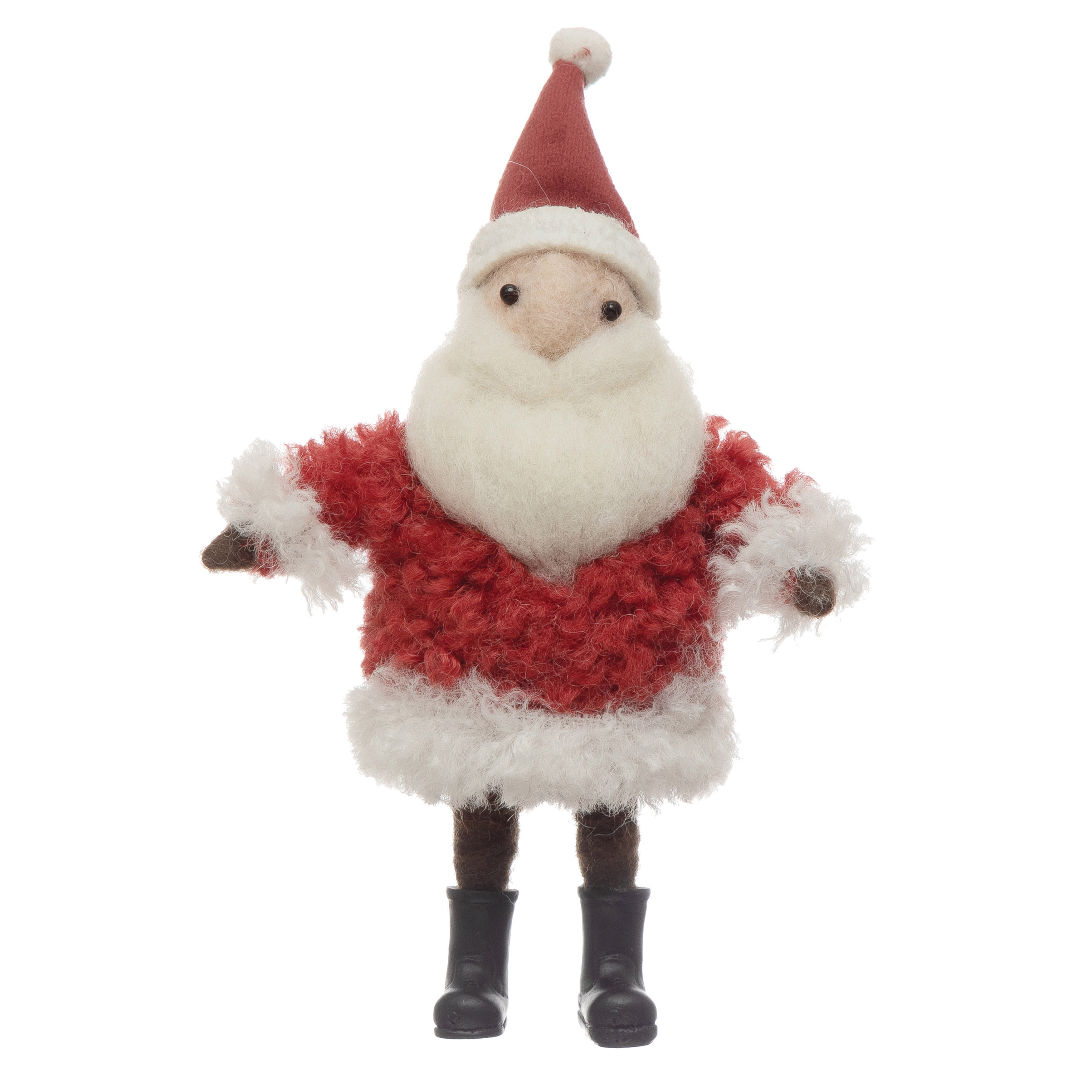 The Holiday Aisle® Wool Felt Santa Figurine Wayfair