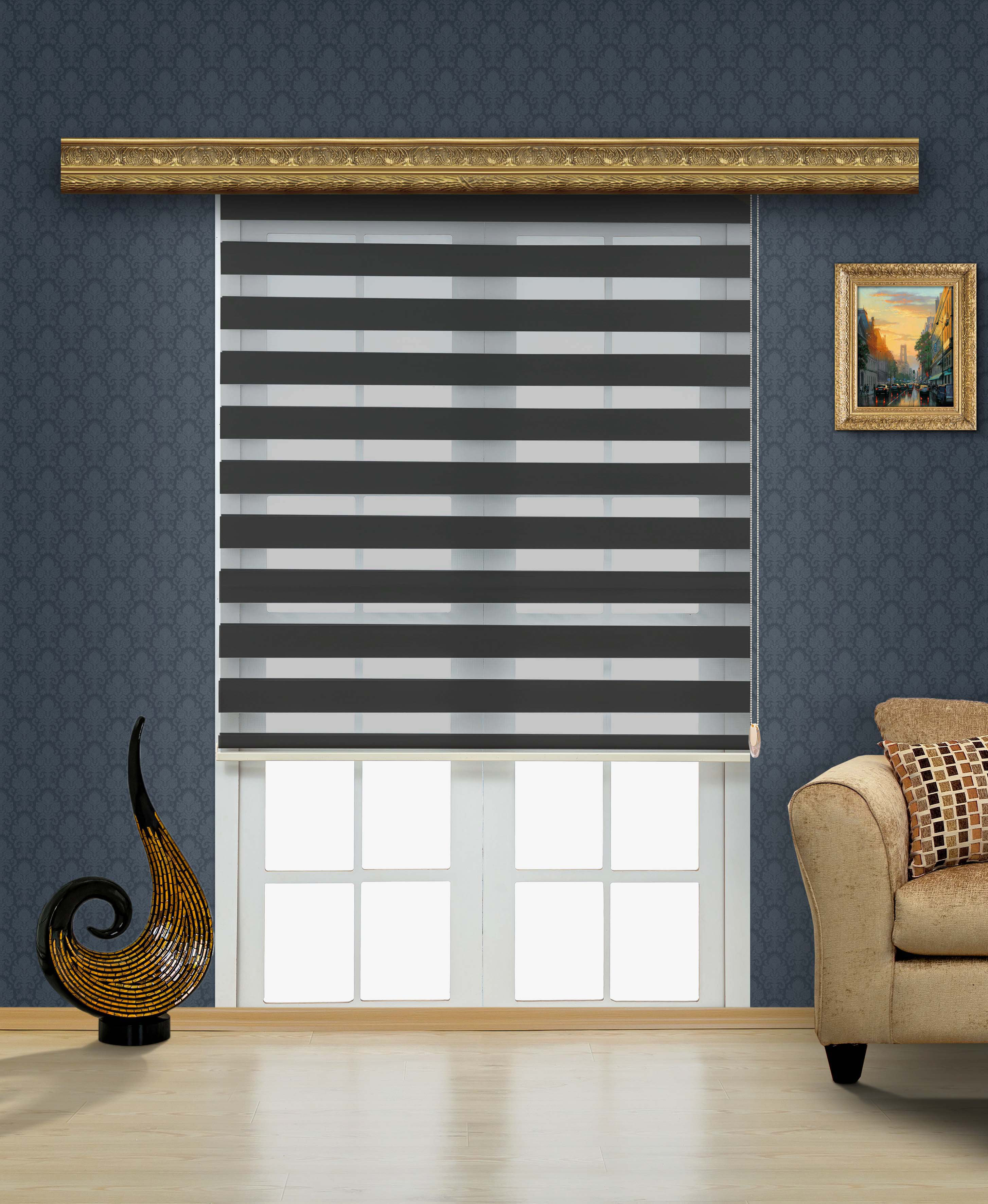 A&O Zebra SemiSheer and Blackout Roller Shade & Reviews Wayfair