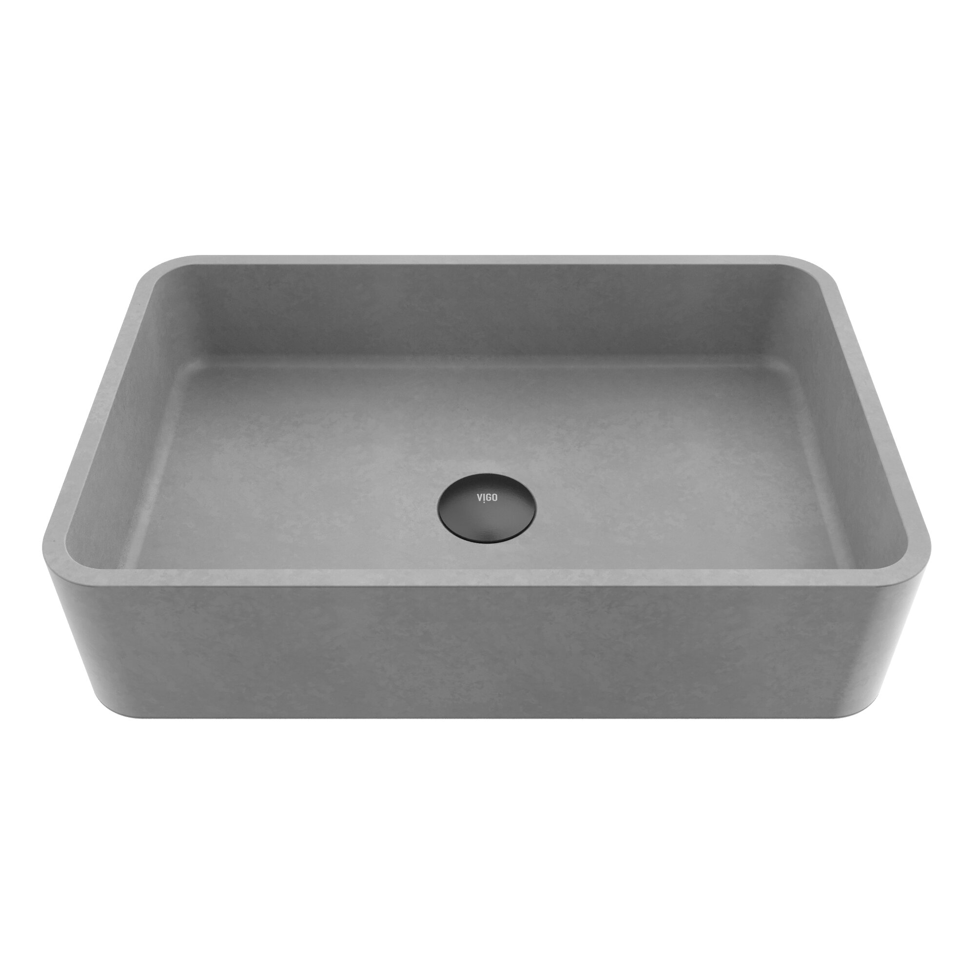 Vigo Gray Rectangular Vessel Bathroom Sink Reviews Wayfair