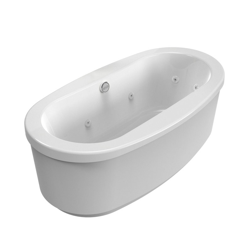 JACUZZI® Inizio 66" x 36" Freestanding Whirlpool Acrylic Bathtub with