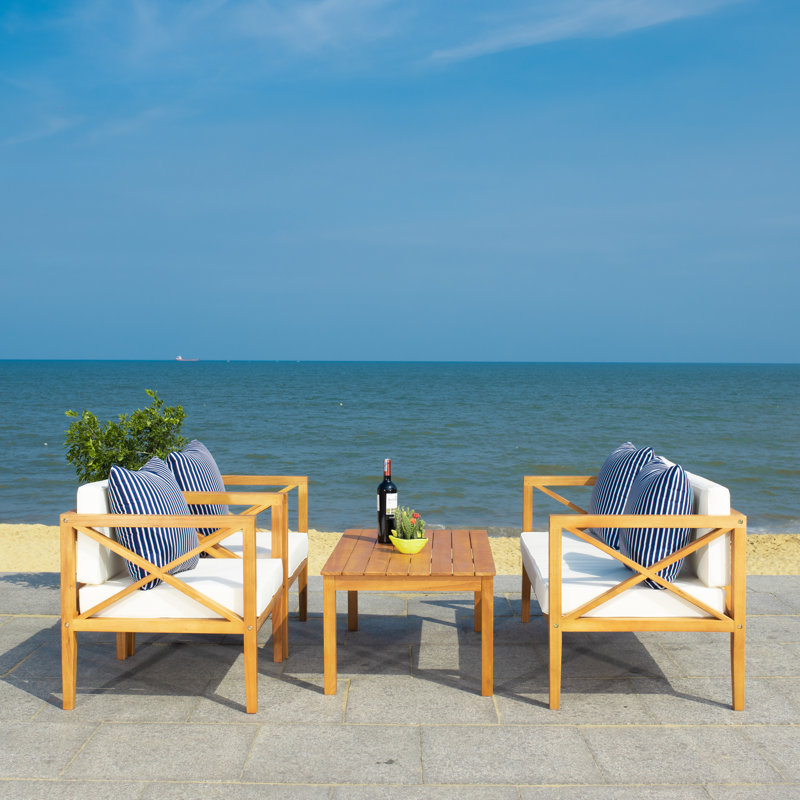 Delray 4 Piece Sofa Seating Group with Cushions