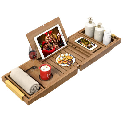Idylwood Freestanding Bamboo Bath Caddy