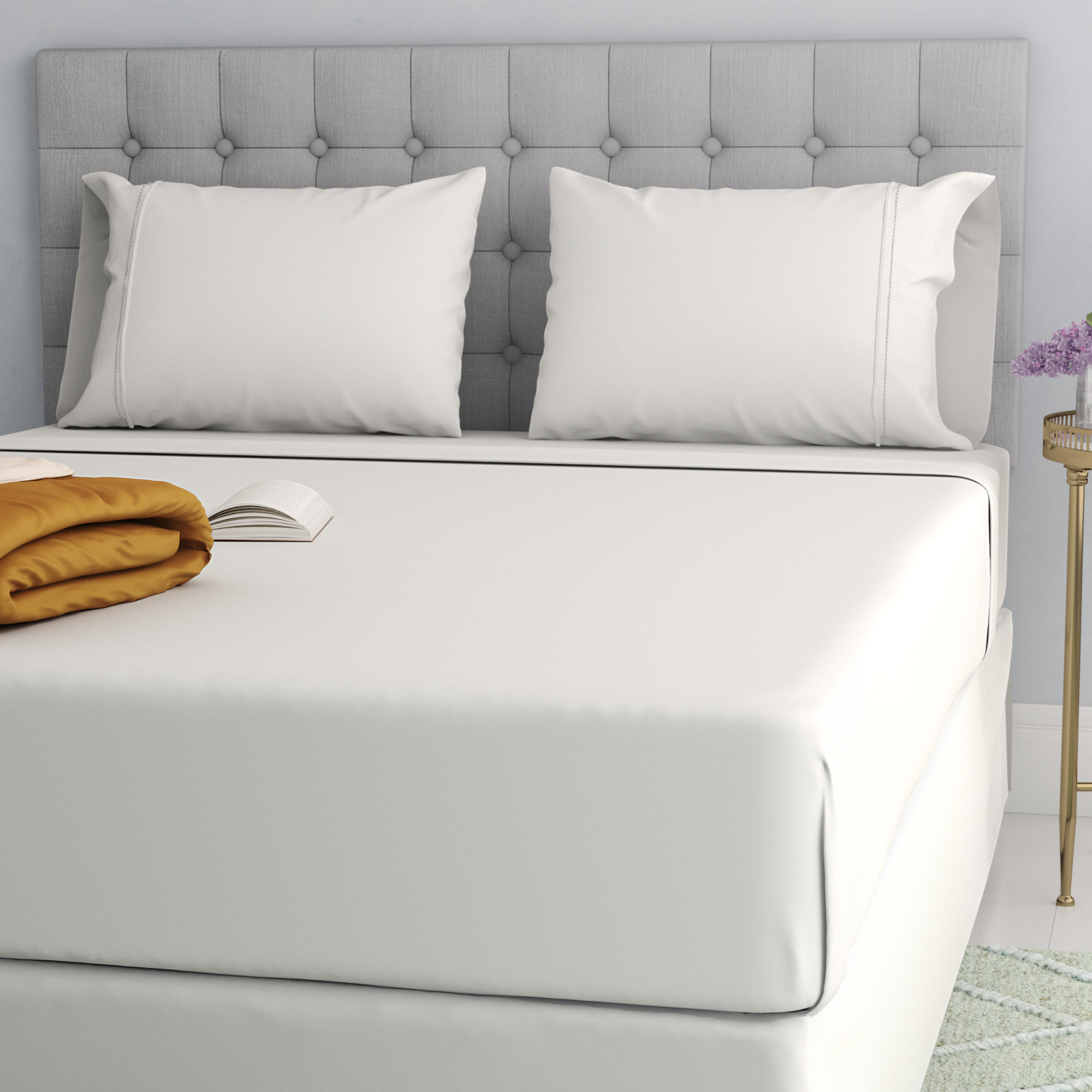 The Twillery Co Cavet Sa Wrinkle Resistant 4 Piece 1200 Thread Cavet Sa Wrinkle Resistant 4 Piece 1200 Thread Count Cotton Sheet Set Reviews Wayfair