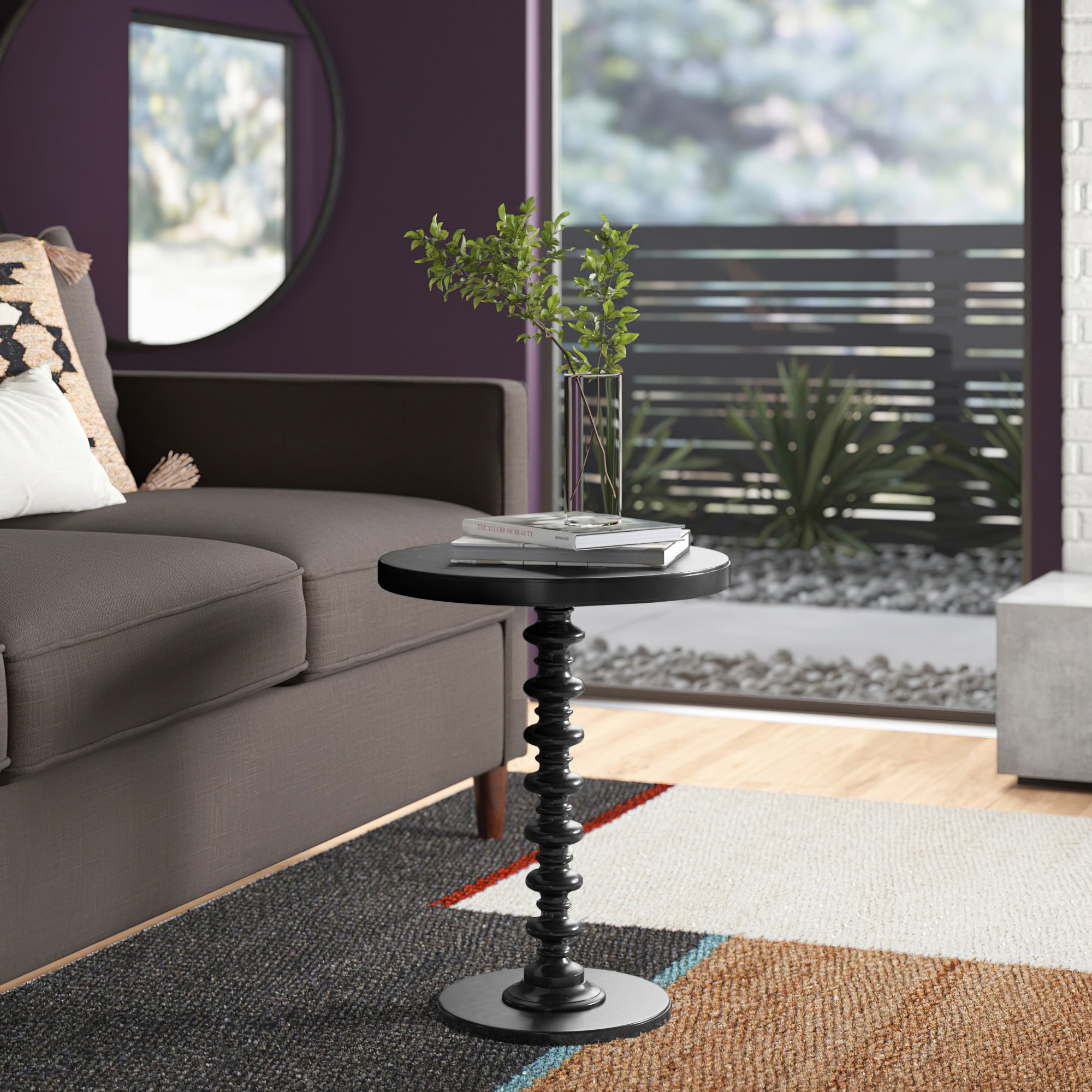 House of Hampton® Rosena 22'' Tall Pedestal End Table & Reviews | Wayfair