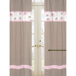Elephant Rod Pocket Curtain Panels (Set of 2)