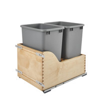 Wayfair | Wood Kitchen Trash Cans & Recycling You'll Love in 2022