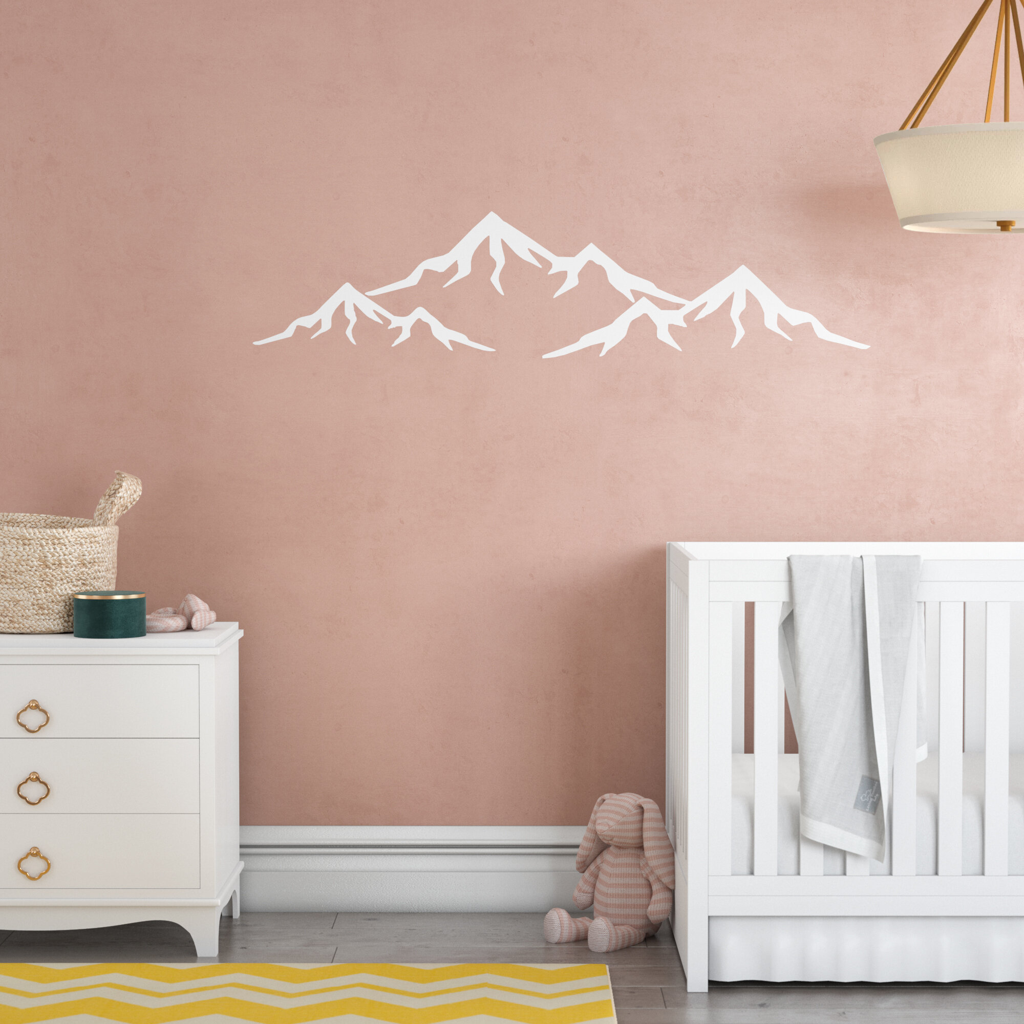 Kids Mountain Wall Decal WD481ph Kids Room Fabric Wall Decal Ecofriendly No Toxins No PVCs Decals