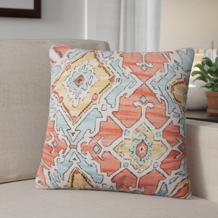 Red Barrel Studio Leisha Tangerine Cotton Throw Pillow Reviews