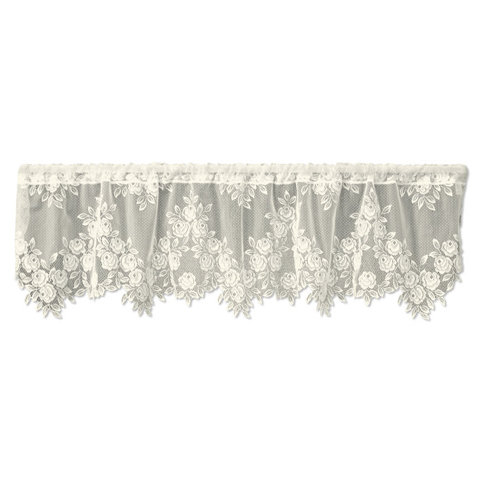 Heritage Lace Tea Rose 60 Curtain Valance Reviews Wayfair Tea Rose 60 Curtain Valance