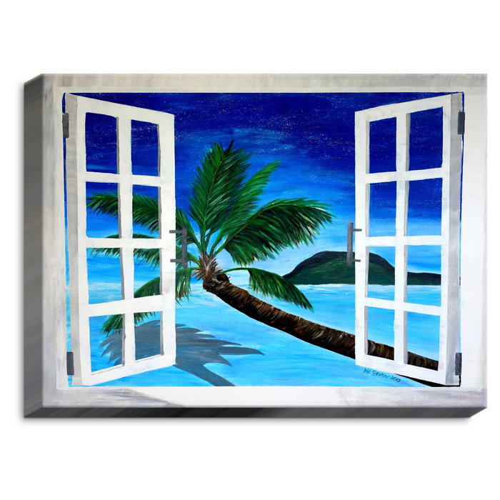 Bayou Breeze Window To Paradise Print On Fabric Wayfair