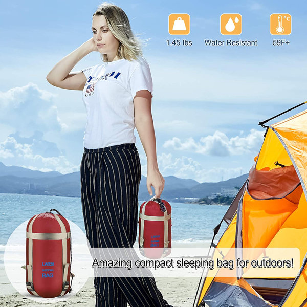Lightweight Straight Adult Single Sleeping Bag 3 Season Camping Travel Outdoor 