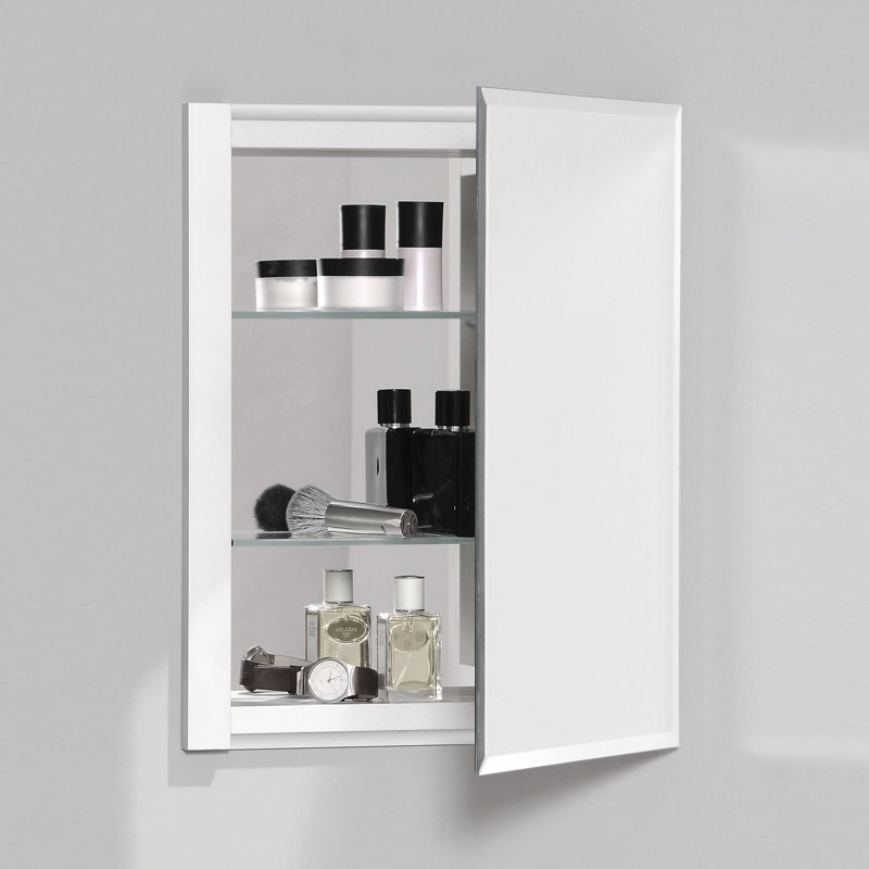 Robern R3 Series Recessed Or Surface Mount Frameless Medicine Cabinet With 3 Adjustable Shelves Reviews Wayfair