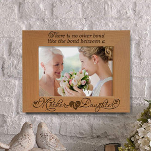 Love Between Mother Daughter Engraved Wood Picture Frame Mom Mothers Day Gift 