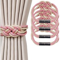 Hemp Two Tone Rope Double Square Knot Nautical Curtain Tie-Backs/ Nautical Style 