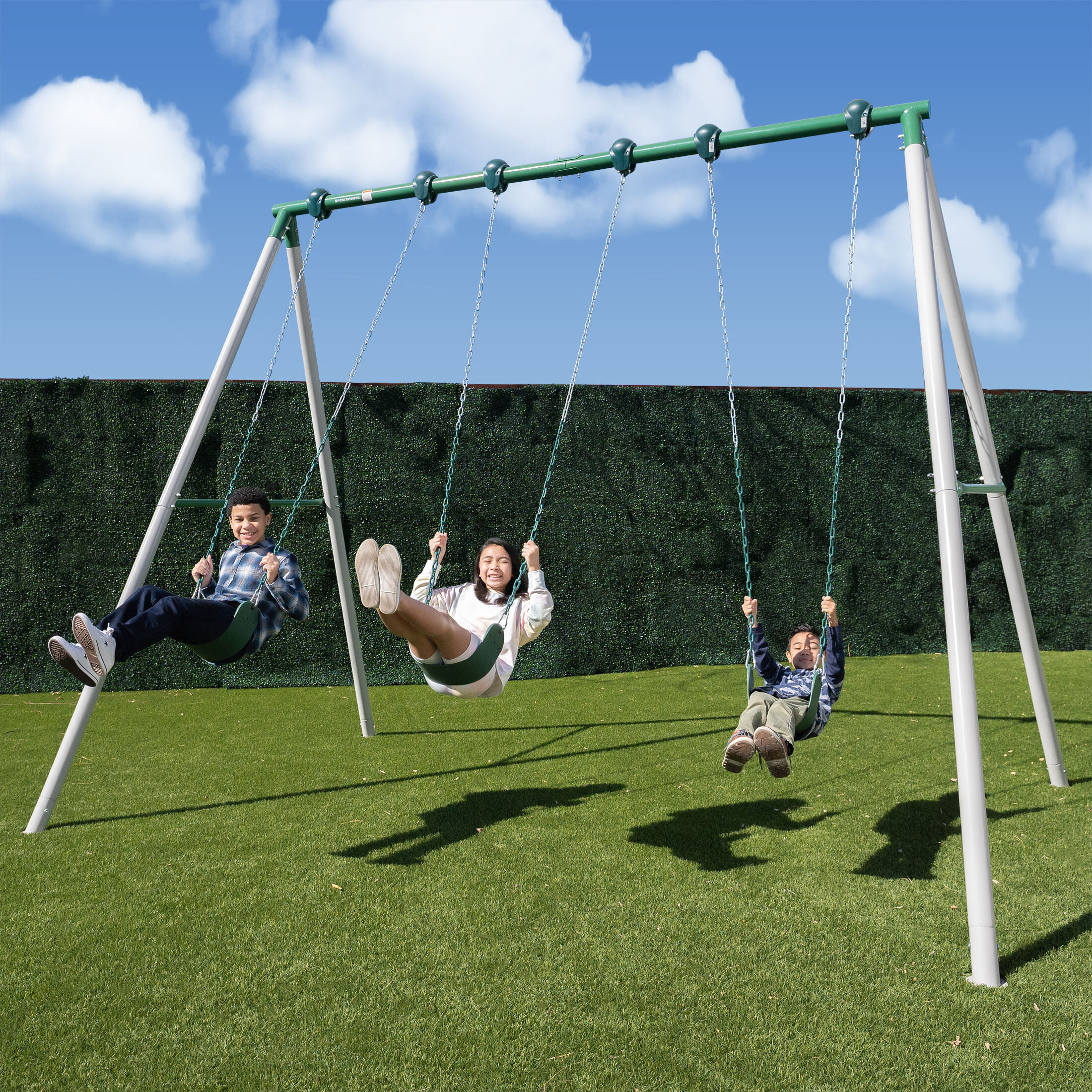 durable metal swing sets