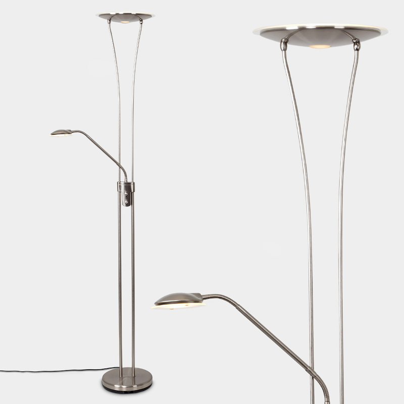 Metro Lane Inesa 93cm Led Torchiere Floor Lamp Wayfair Co Uk