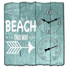 Sailboat Thermometer Nautical Wooden Wall Beach Hut Hanging Decor 40cm