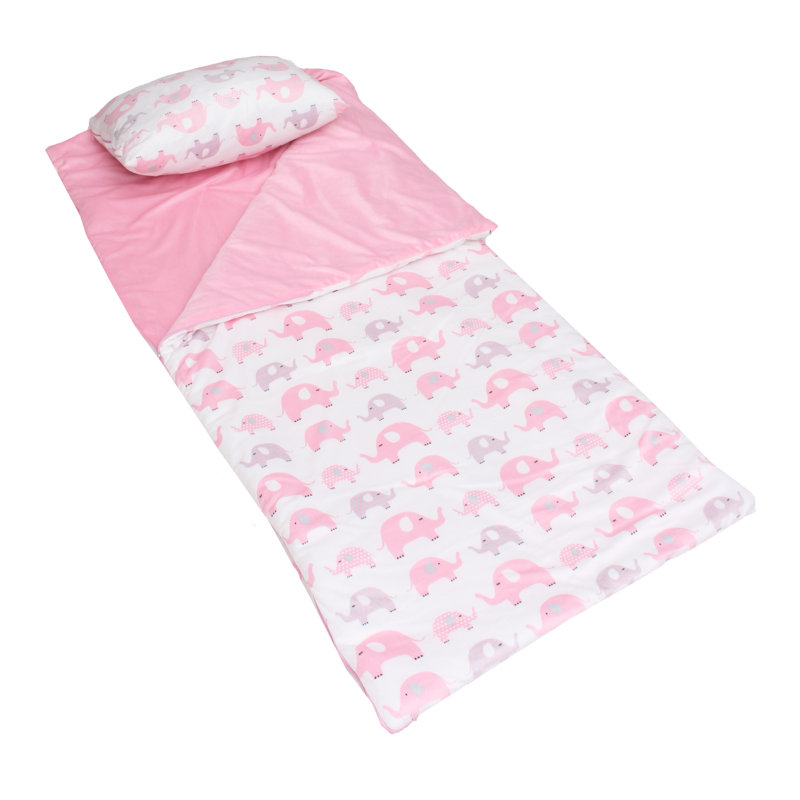 Zoomie Kids Sloane Elephants Printed Micro Mink Children S Sleeping Sloane Elephants Printed Micro Mink Children S Sleeping Bag