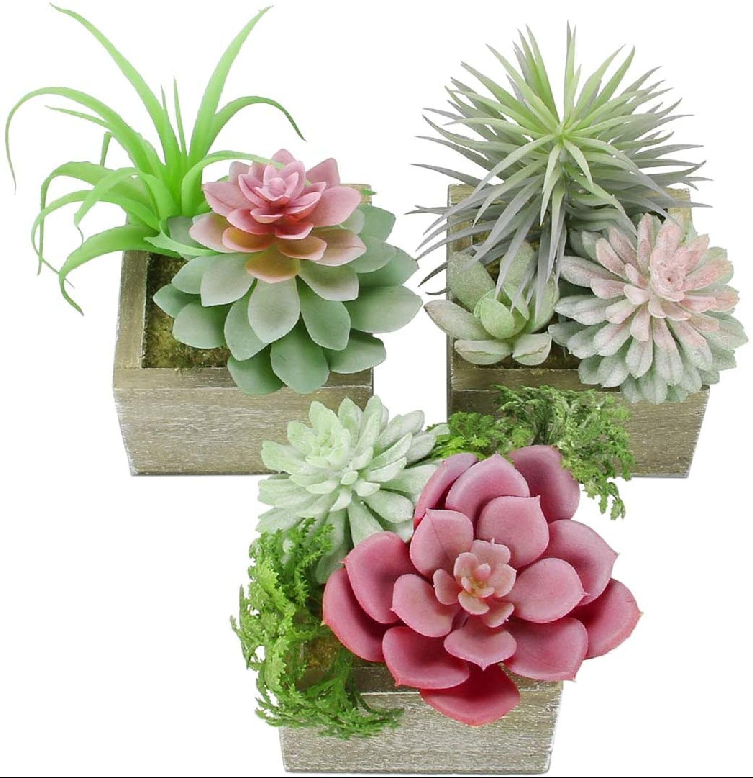 Green Artificial Plant Plastic Garden Succulent Air Home Wedding Bouquet 1#-5#