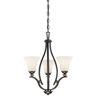 Go to store & view more images Stockton 3-Light Shaded Chandelier by Alcott Hill