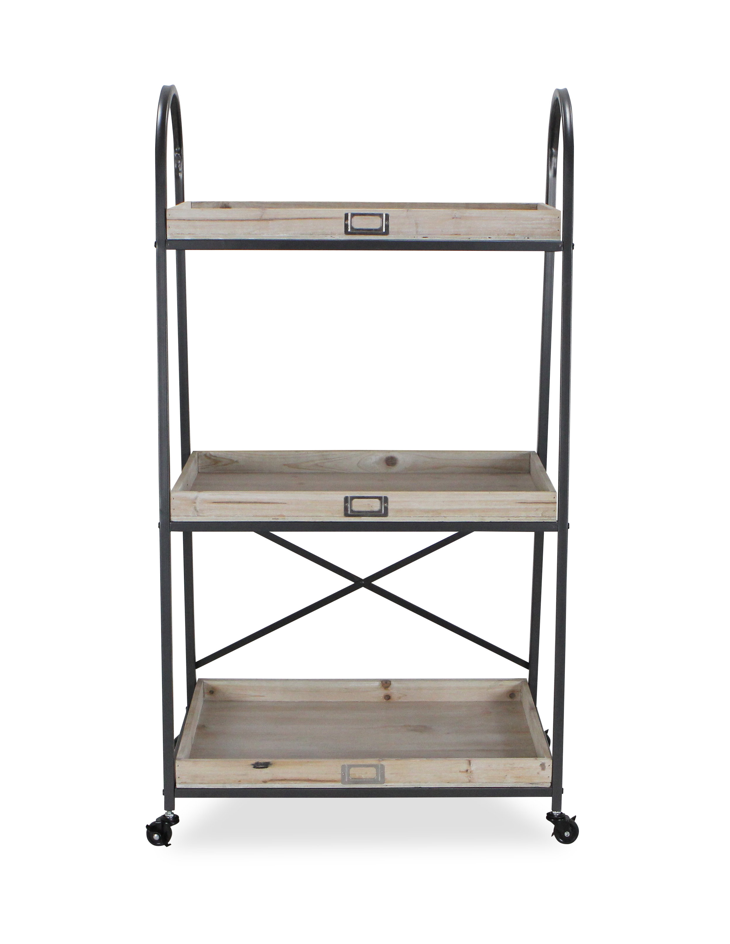bar serving carts on Gracie Oaks Holdsworth Three Tier Metal Bar Cart Reviews Wayfair