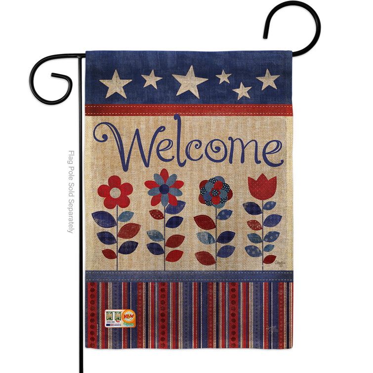 Americana Horse Burlap Impressions Decorative Garden Flag G160066-DB 