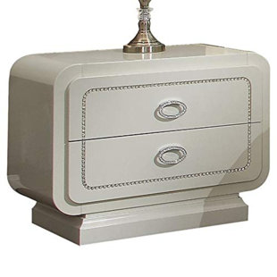 Go to store & view more images Kaylan Wooden 2 Drawer Nightstand by Everly Quinn