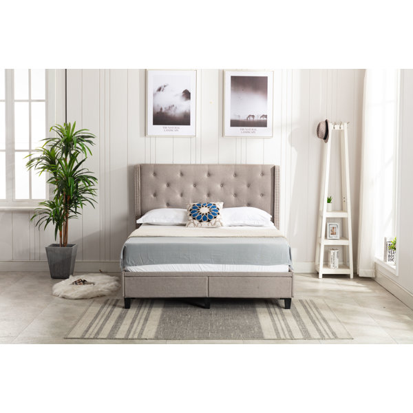 Gray Studded Bed Wayfair