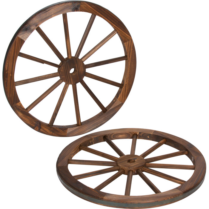 Trademark Innovations Decorative Vintage Garden Wagon Wheel 2