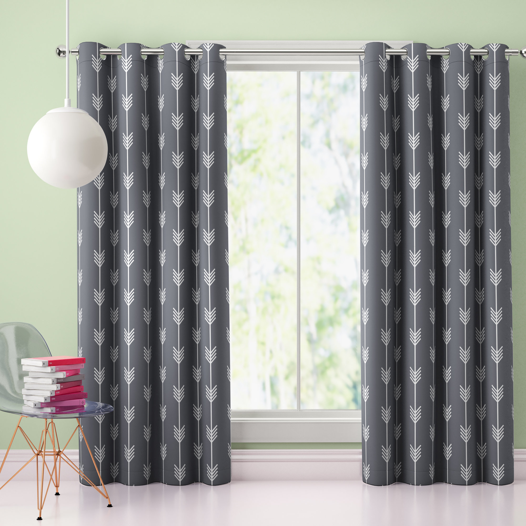 100/% Blackout Curtain Jacquard Thermal Insulated Victoria Panels Set Of 2
