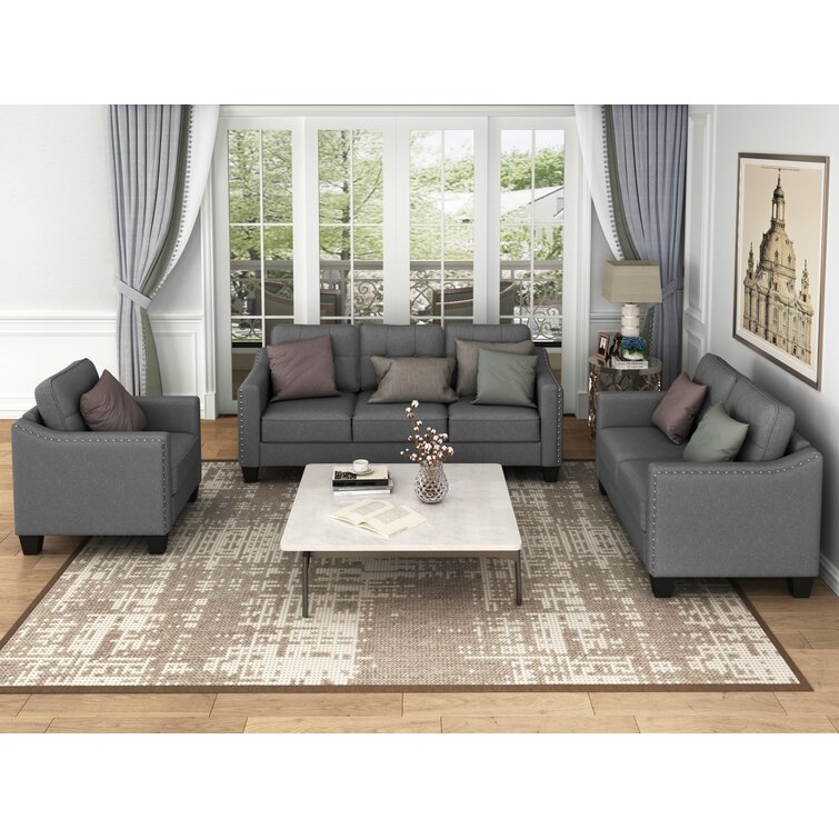 Red Barrel Studio® Manteca 3 Piece Living Room Set | Wayfair