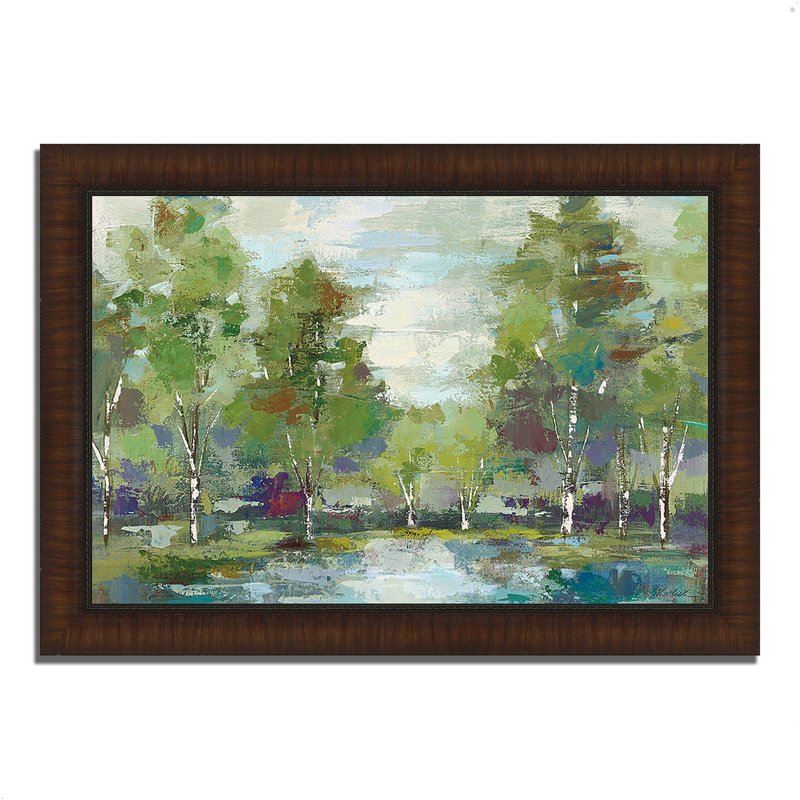 Tangletown Fine Art Forest At Dawn Crop Framed Acrylic Painting