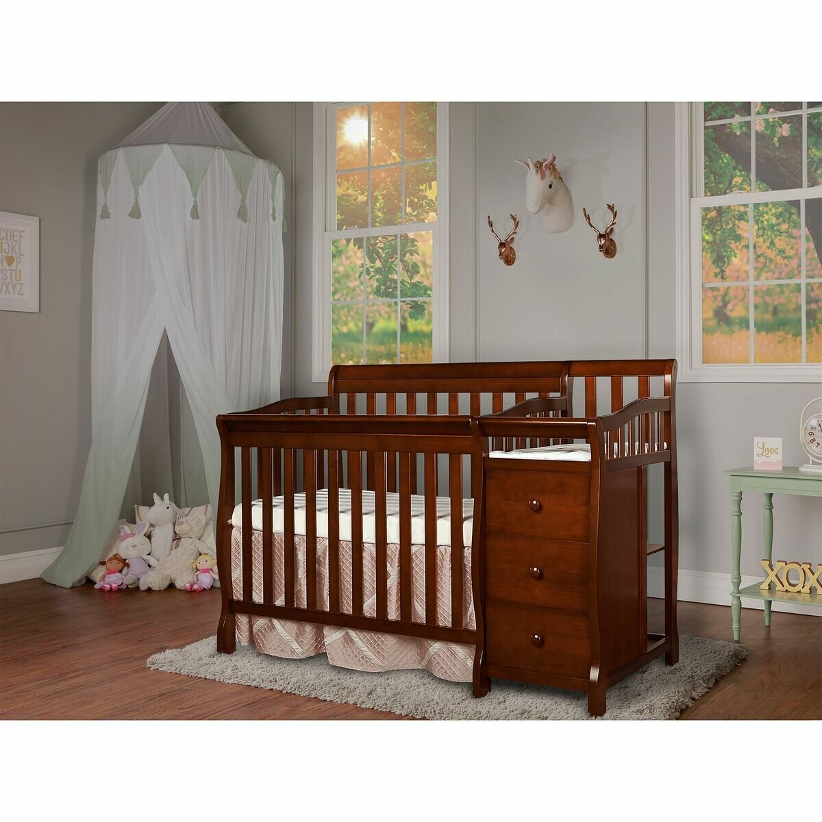 Dream On Me Jayden 3 In 1 Convertible Mini Crib And Changer Combo