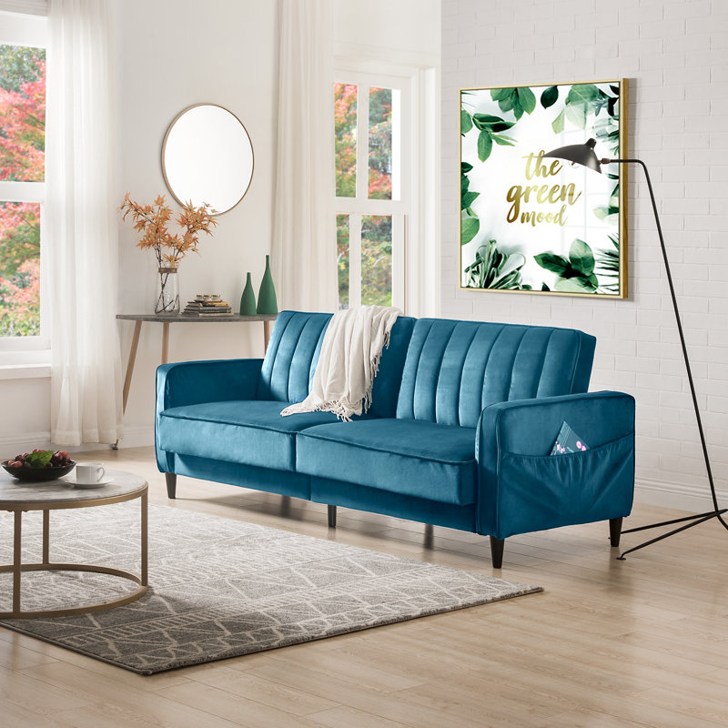 Corrigan Studio Yvette Twin Or Smaller 70 87 Split Back Convertible Sofa Wayfair