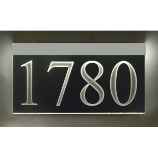 Solar Ed Address Sign Wayfair 1 Line Lawn Address Sign