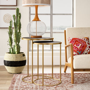 Go to store & view more images Cassandra Metal 2 Piece Nesting Tables by Mistana