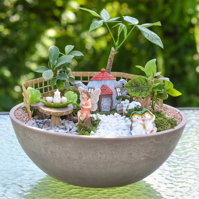 Flower Beds Plants Miniature Fairy Landscape Garden Decor Dollhouse Accessori LE