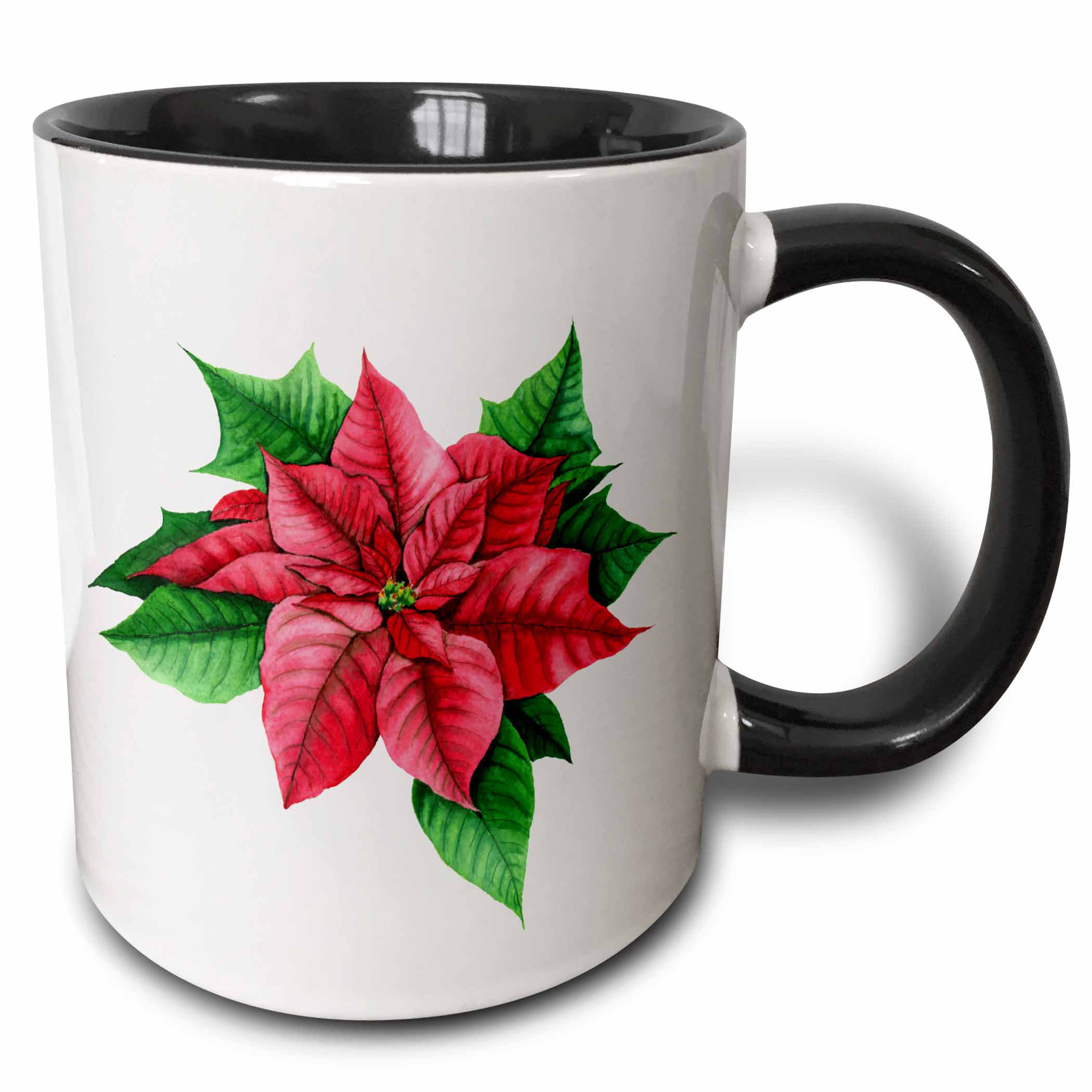 The Holiday Aisle Pretty Image Of Poinsettia Flower Illustration Coffee Mug Wayfair