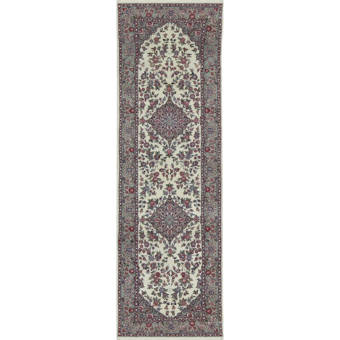 Bokara Rug Co Inc Runner Oriental Hand Knotted Green Cream Area Rug Wayfair