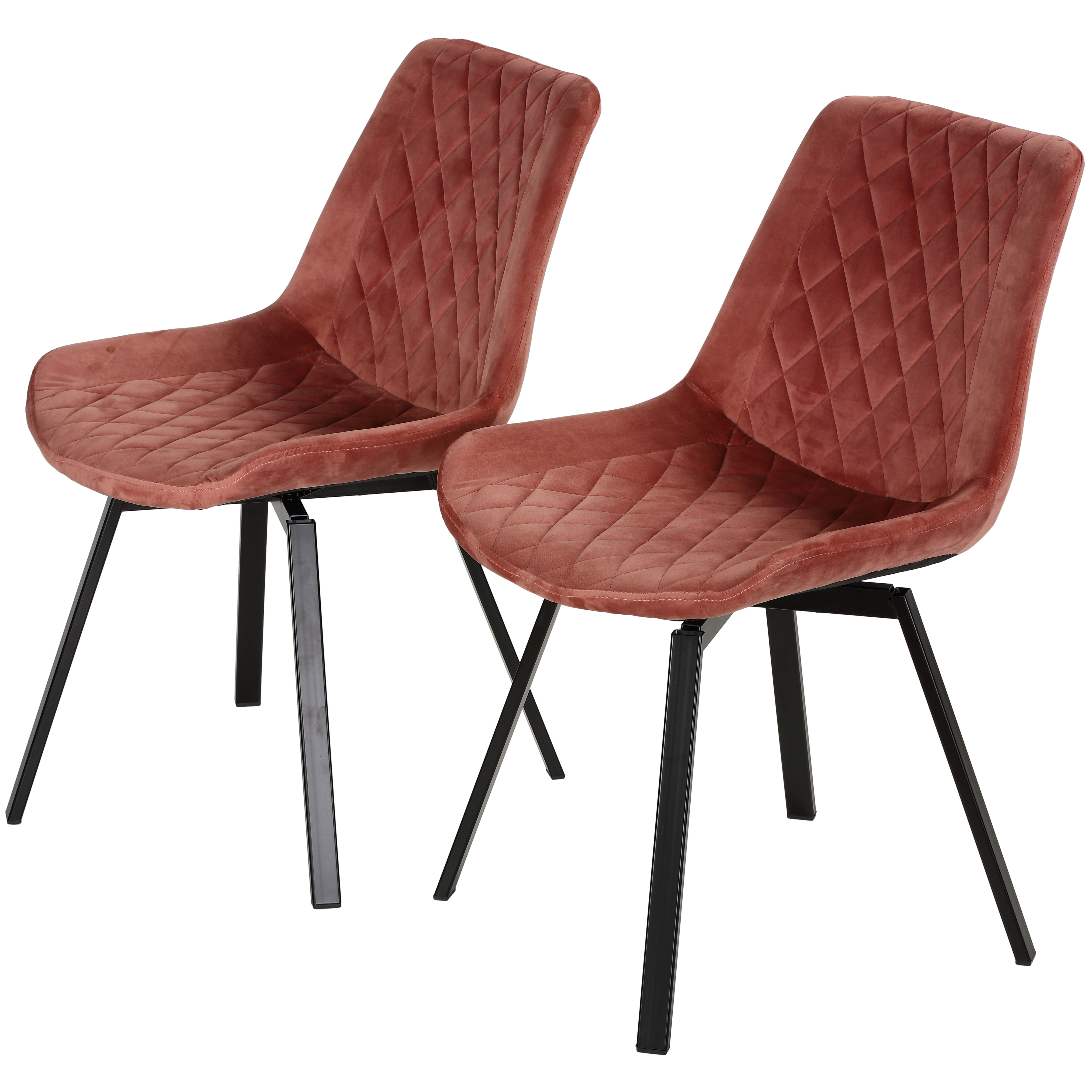 Wrought Studio Dunfee Velvet Upholstered Side Chair In Pink Wayfair
