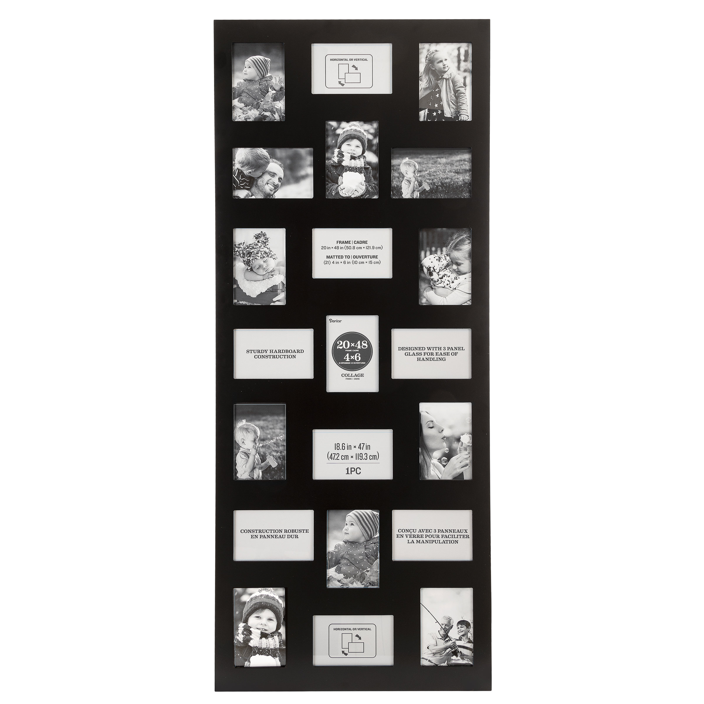Ebern Designs 20 X48 Wood Collage Frame Black Holds 21 4 X6 Ebern Designs 20 X48 Wood Collage