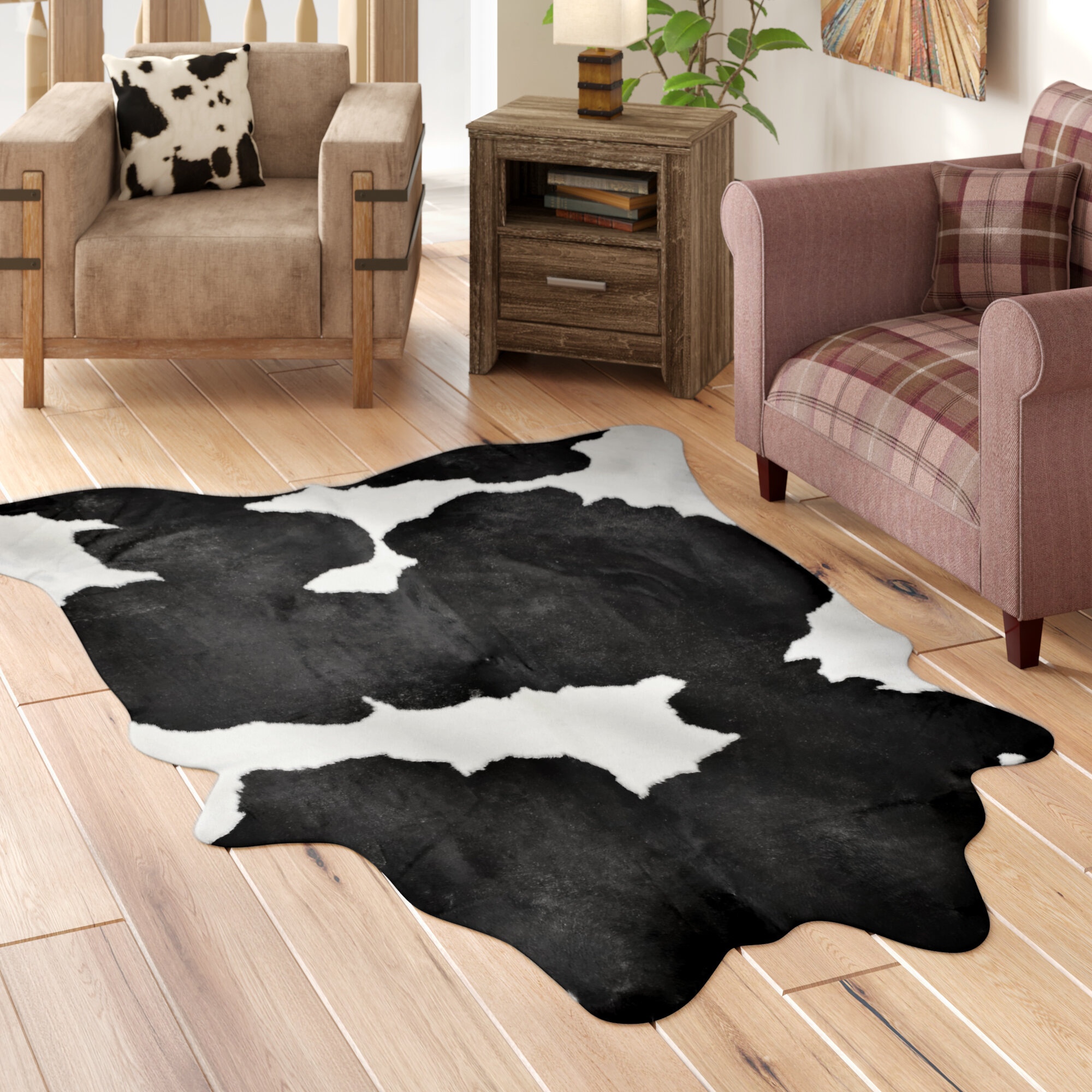 Millwood Pines Sarah Handmade Black White Area Rug Reviews