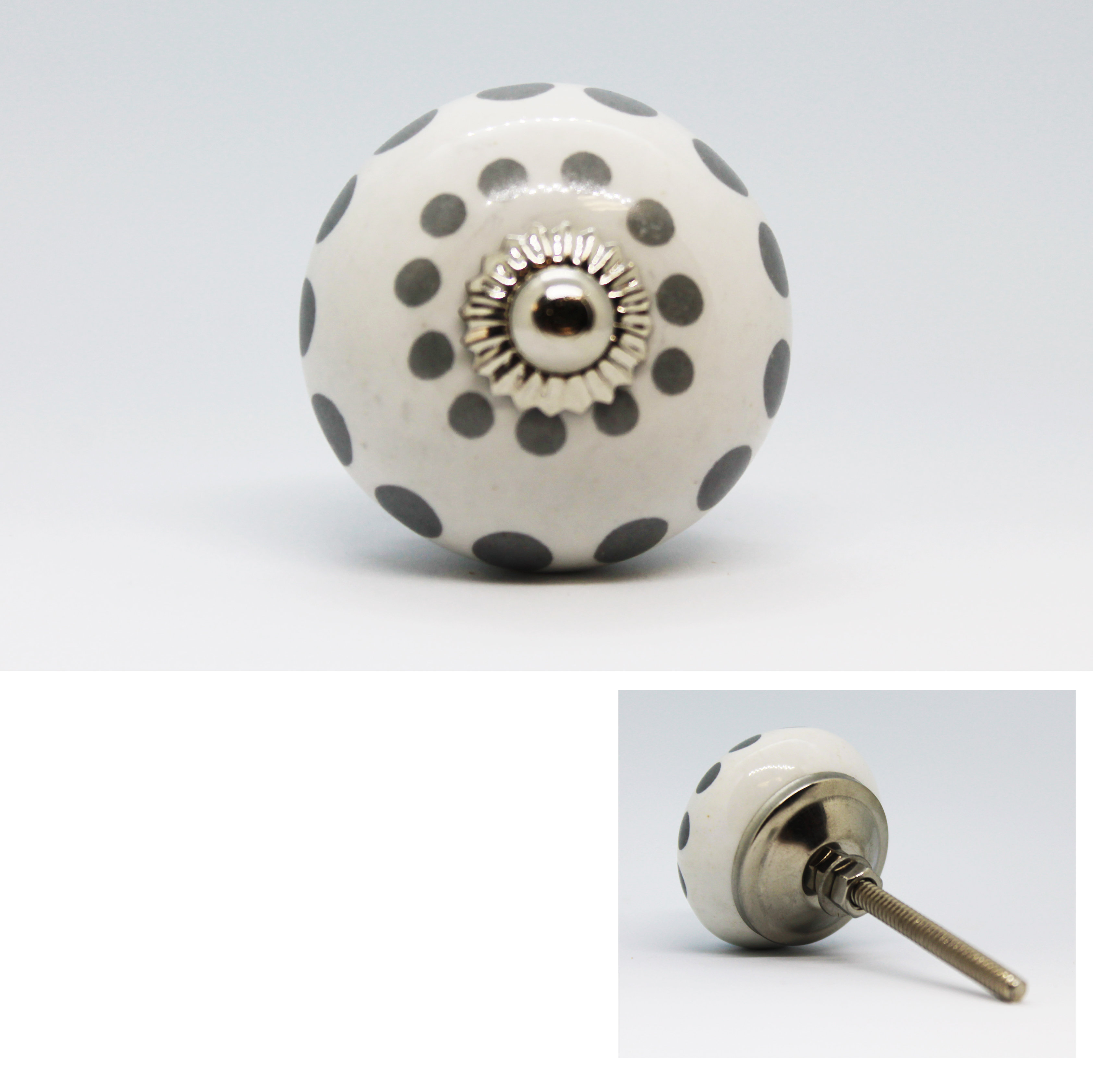 Mike Melissa Handpainted Polka Dot Round Knob Wayfair