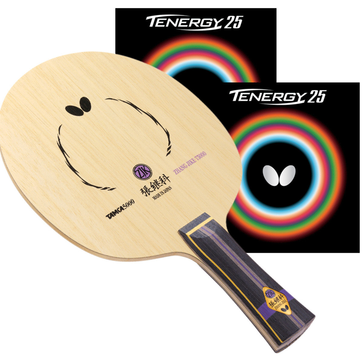 Butterfly Zhang Jike T5000 Fl Pro Line Paddle With Tenergy 25 Rubber Wayfair