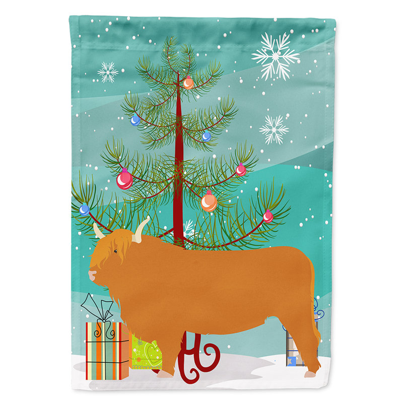 Caroline S Treasures Highland Cow Christmas 2 Sided Polyester 40 X