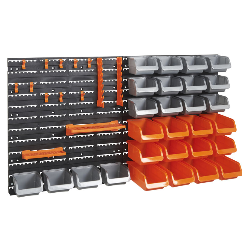 Vonhaus 21 2 H X 37 8 W X 8 6 D 44 Piece Diy Slatwall Kit